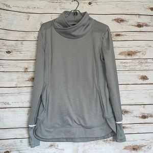 Athleta • gray pull over cowl neck sweatshirt
